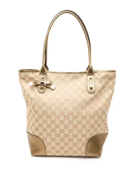 Plátěná kabelka Gucci Pre-owned hnědá