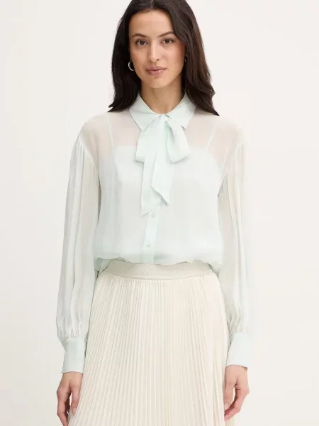 Twinset cămașă turcoaz