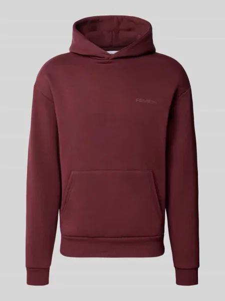 Bluza z kapturem o kroju regular fit z mieszanki bawełny z detalem z logo Review
