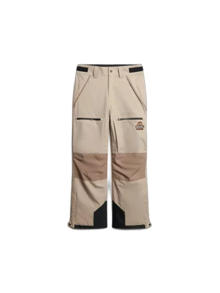 Spodnie narciarskie Superdry Shell beżowe