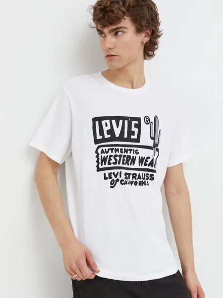 Levi's tričko GRAPHIC CREWNECK bílé