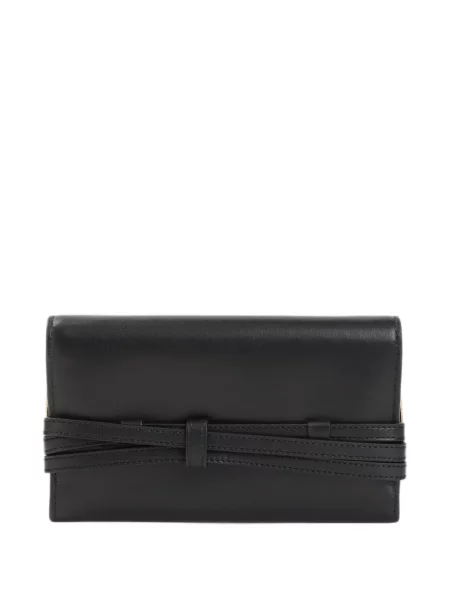 Cu centură geantă plic Moschino din piele negru