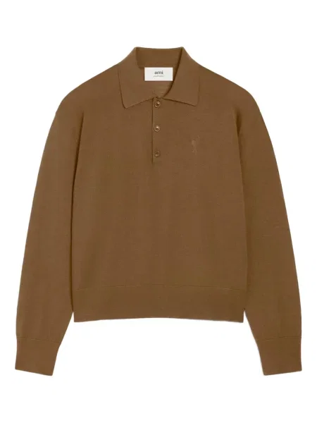 Polo Ami Paris tricotate maro