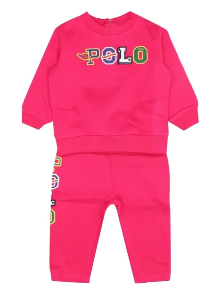 Komplet dresowy dziecięcy Polo Ralph Lauren różowy