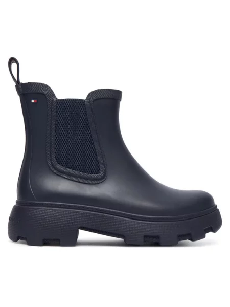 Tommy Hilfiger Gumáky Flag Cleated Tmavomodrá modrá