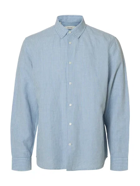 SELECTED Košile SLHCLAY světlemodrá bílá