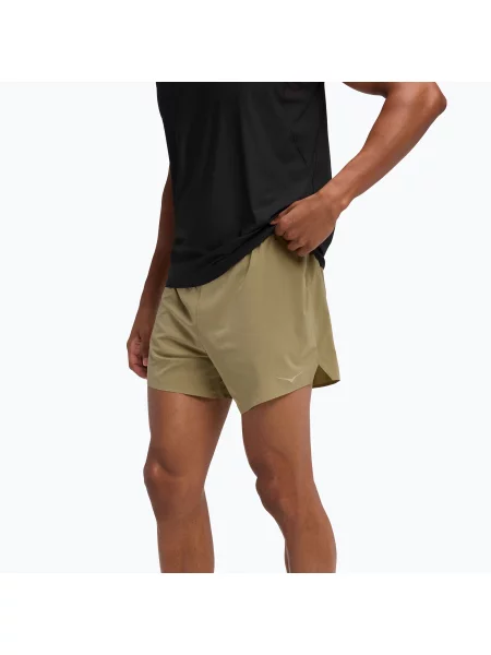 Pantaloni scurți de alergare pentru bărbați HOKA Glide 5" wild mushroom