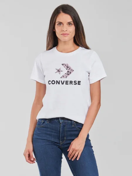 Virágos klasszikus ruha Converse fehér