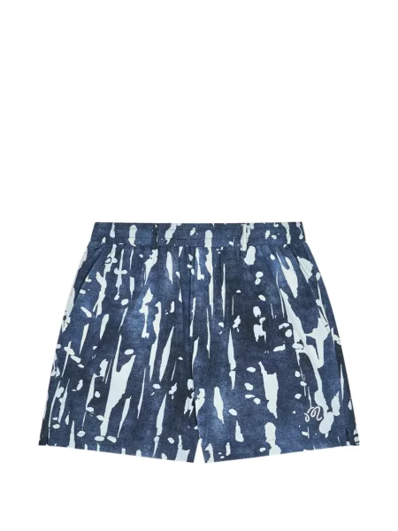 Golf pantaloni scurți Malbon Golf cu imagine albastru