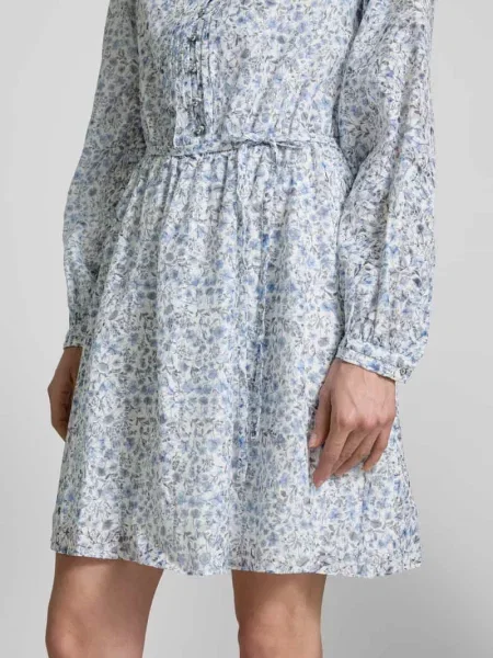 Guess sukienka ADLAIDE mini rozkloszowana niebieski