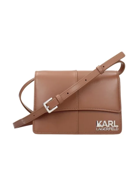 Torebka crossbody Karl Lagerfeld skórzana brązowa