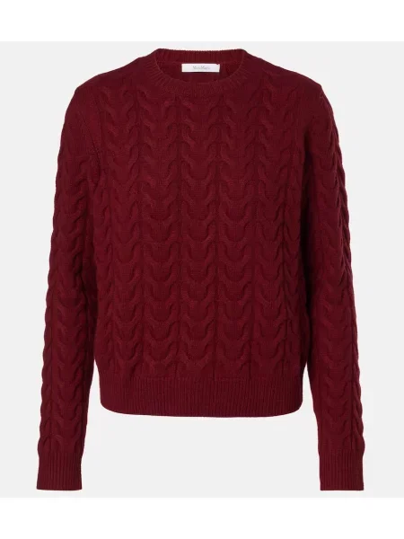 Pulover Max Mara din cașmir bordo