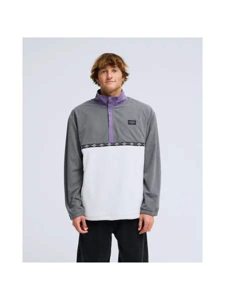 Polar Billabong Space Lobster Half Zip szary fioletowy S biały