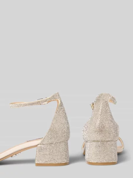 Sandałki z Obszycie z kamieni stras Model Gena' Steve Madden szare