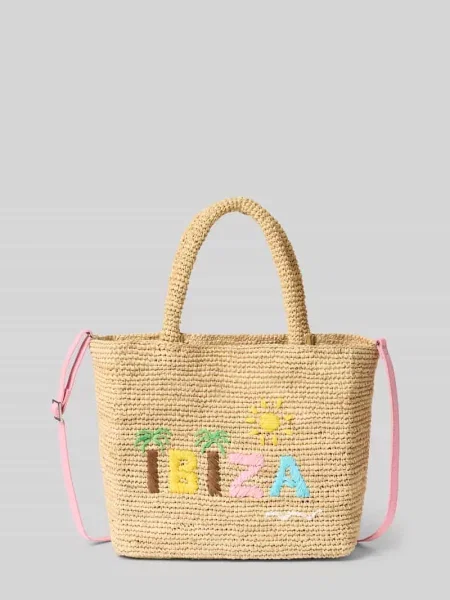 Torba shopper z czystej bawełny model RAFFIA' Mc2 Saint Barth