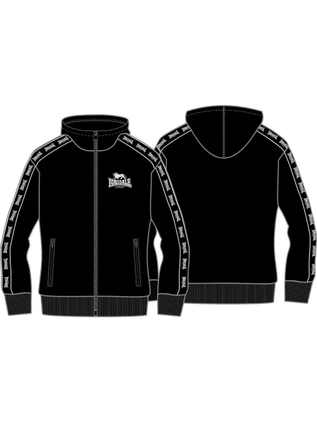 Hoodie Lonsdale s kapuco črna