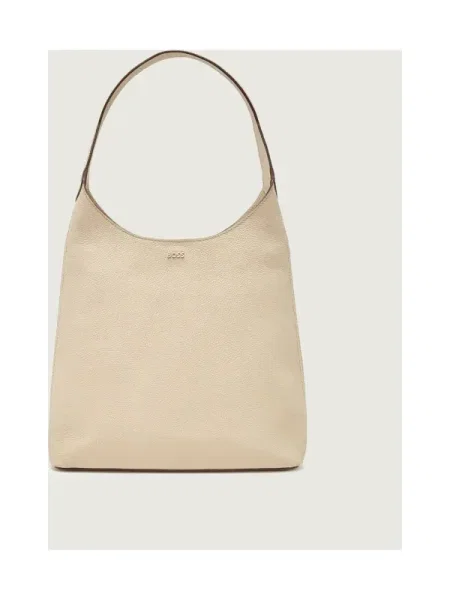 Geanta hobo Boss Black din piele negru