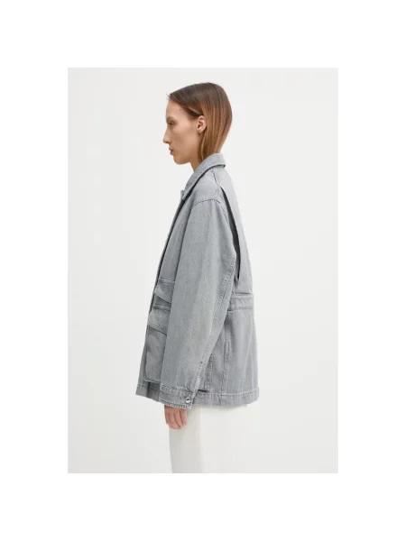 Kurtka jeansowa Maison Kitsune szara