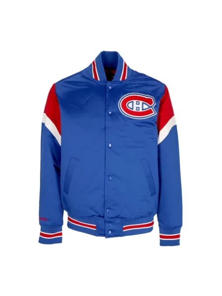 Kurtka bomber Mitchell & Ness pikowany niebieski