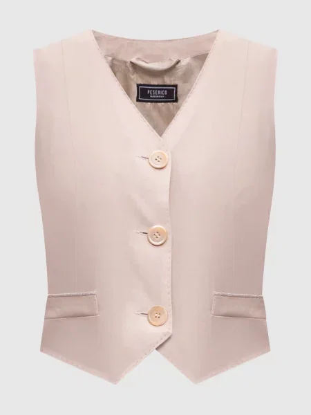 Жилет з вовною Peserico бежевий