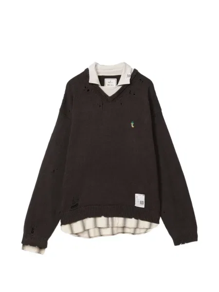 Gulerat pulover Maison Mihara Yasuhiro negru