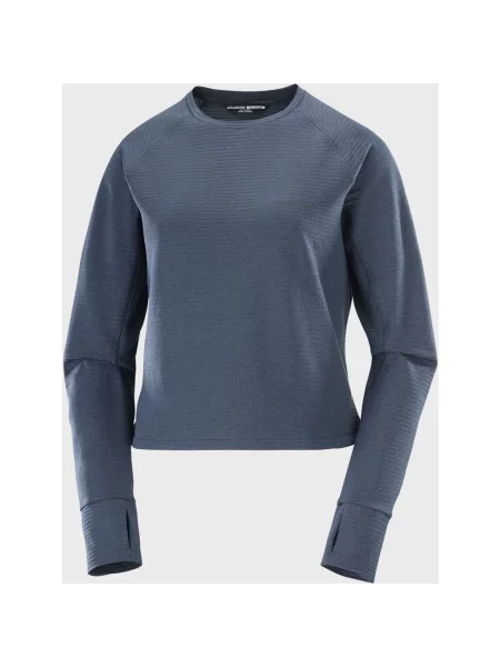 Koszulka z długim rękawem Salomon Essential Lighwarm lejanía M niebieski