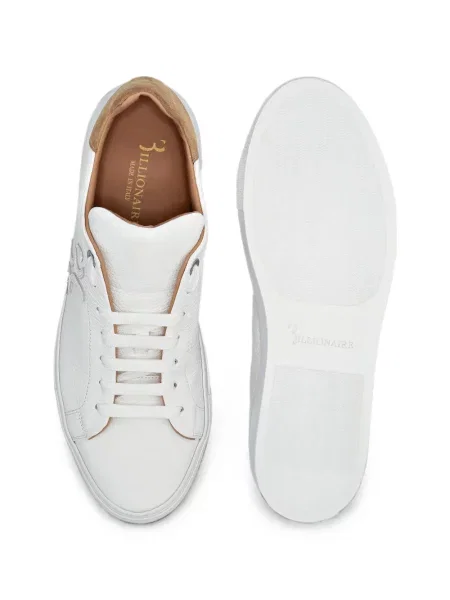 Szarvasbőr sneaker Billionaire autogrammal fehér