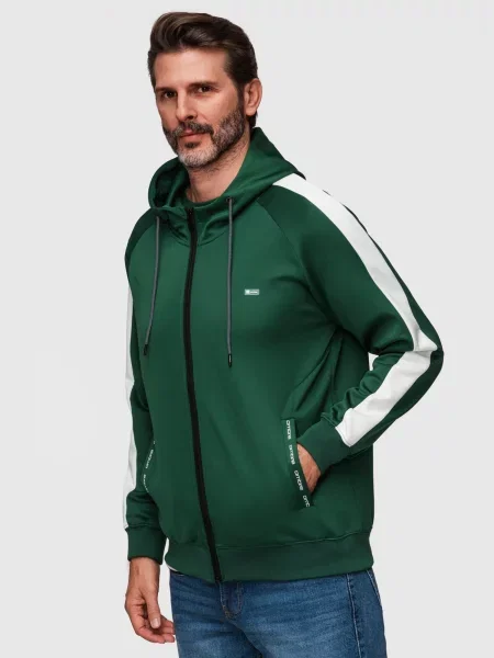 Ombre Mikina tmavě zelená