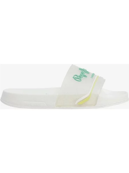 Sandały Pepe Jeans Slider Origin zielony 32 biały