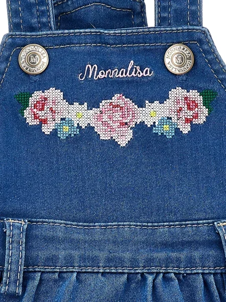 Sukienka jeansowa dziecięca Monnalisa niebieska