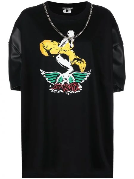 Koszulka Junya Watanabe z nadrukiem czarna