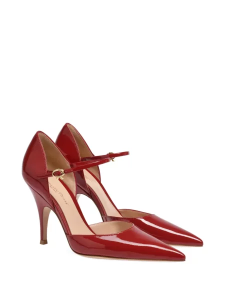 Pantofi cu toc Gianvito Rossi din piele roșu