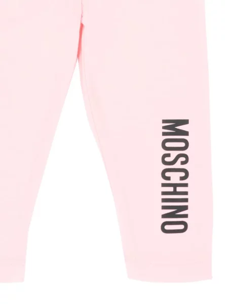 Legginsy dziecięce Moschino różowe