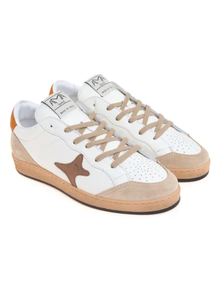 Sneakersy Ama Brand skórzane białe