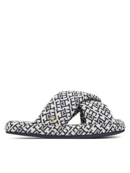 Tommy Hilfiger Пантофи Th Feminine House Shoes Monogram Кремав
