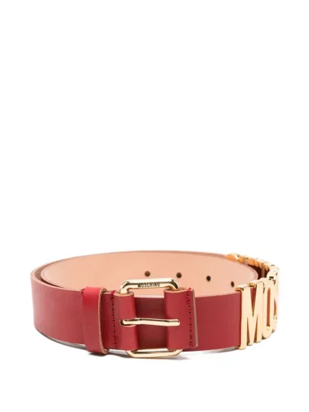 Curea Moschino din piele roșu
