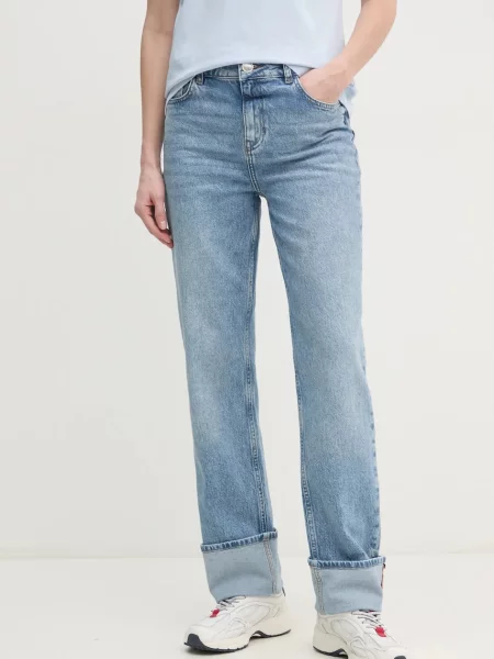 Mos Mosh jeans femei high waist albastru