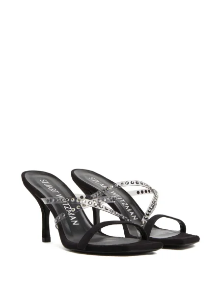 Sandale Stuart Weitzman de cristal alb