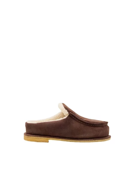 Klapki Jw Anderson skórzane brązowe