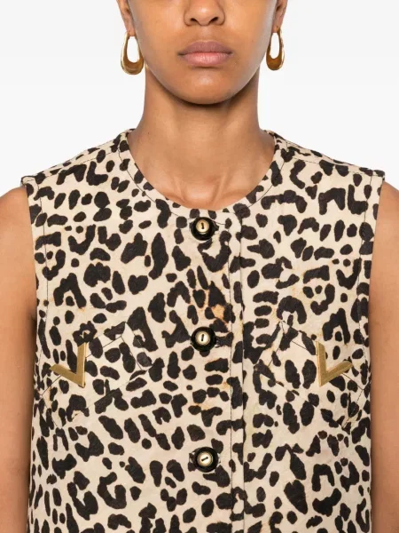Geacă Valentino Garavani cu imagine cu model leopard
