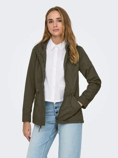 Plátěná prechodná bunda Only khaki