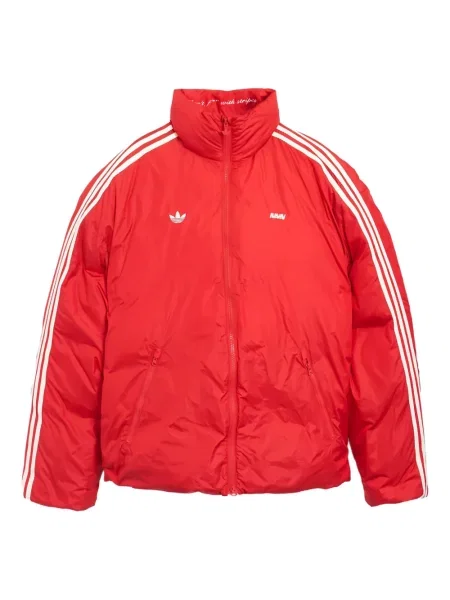 Pantaloni Adidas cu dungi din piele de căprioară alb