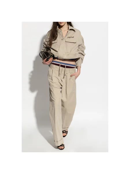 Spodnie Dsquared2 beżowe
