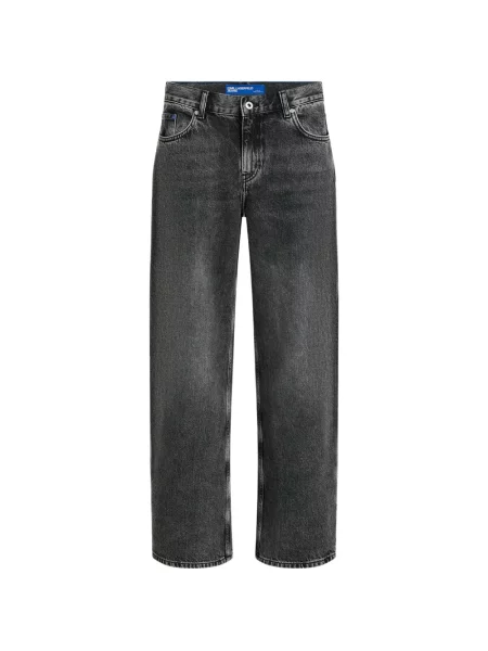 Blugi cu picior larg Karl Lagerfeld Jeans gri