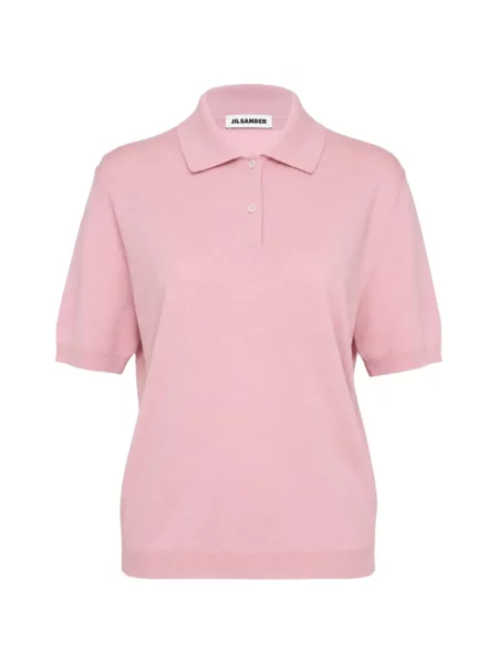 Scurt tricou polo Jil Sander roz