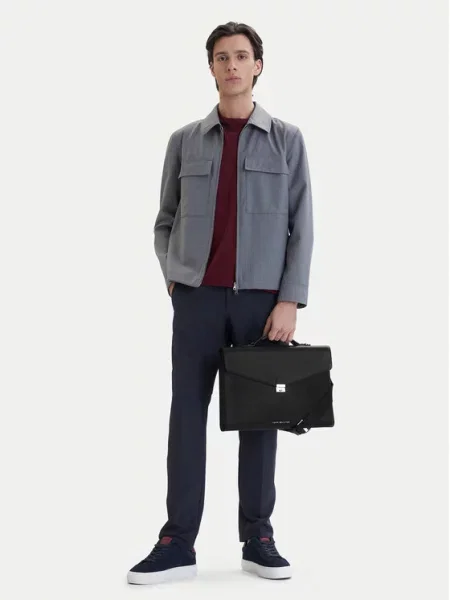 Tommy Hilfiger Poslovna torba Th Business Leather Computer Bag črna