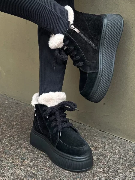 Замшевые ботинки Innoe черные