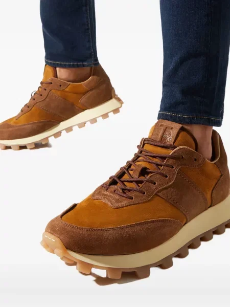 Sneakerși Tod's din piele de căprioară maro
