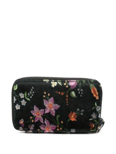 Portofel Vivienne Westwood cu model floral cu imagine negru