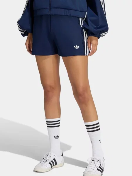 Adidas Originals szorty dresowe z bawełną Lace Injection granatowe